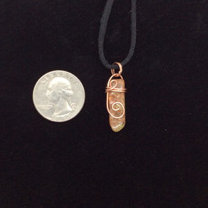Mall copper wrapped polished stone